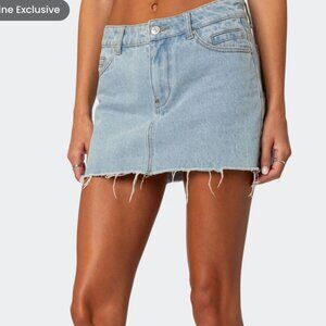EDIKTED Denim Mini Skirt